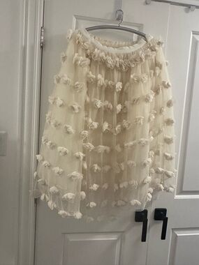 True decadence Cream Tulle Skirt - Women's Elegant Layered Skirt